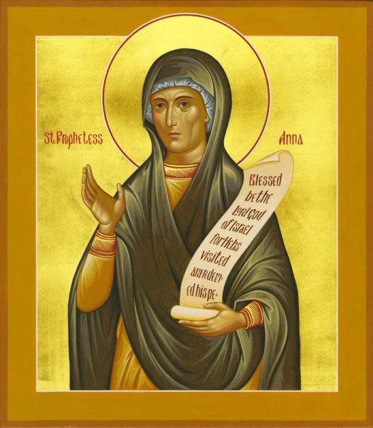 St. Anna the Holy Prophetess Icon (Canvas Print, 6 in)