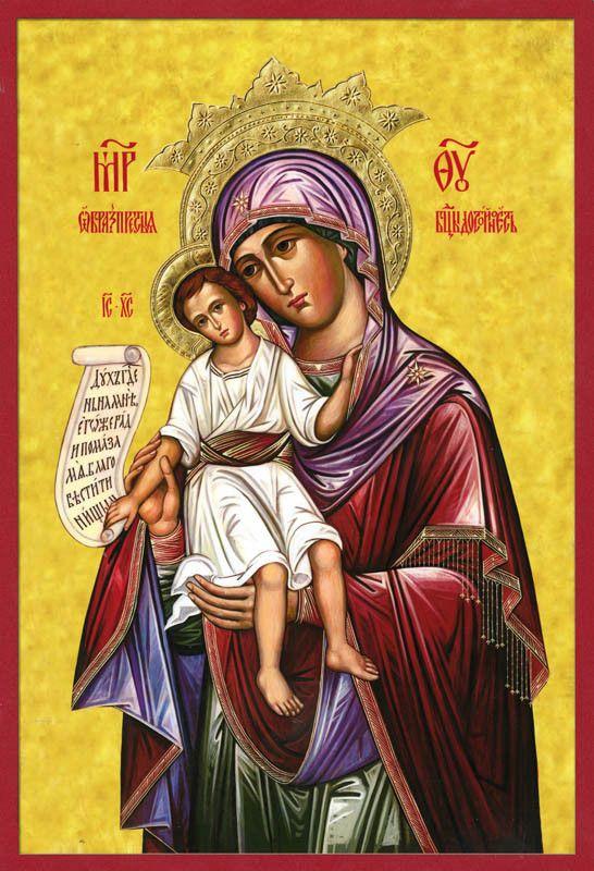 Mother of God "It is Truly Meet” Icon (Canvas Print, 9 in)