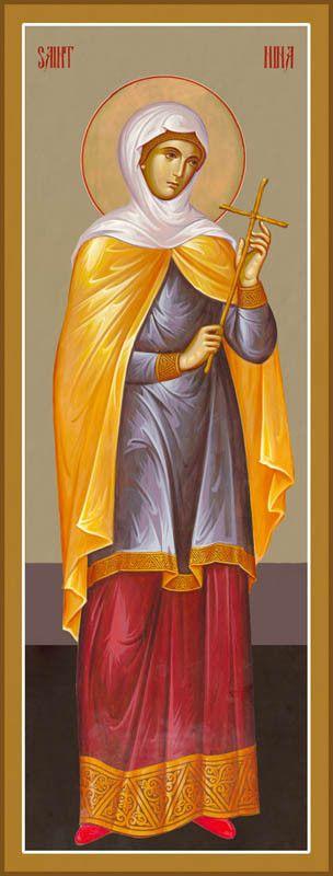 St. Nina of Georgia Icon (Canvas Print, 9 in)
