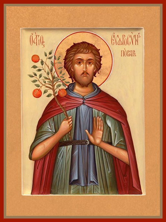 St Euphrosynos the Cook Icon (Canvas Print)