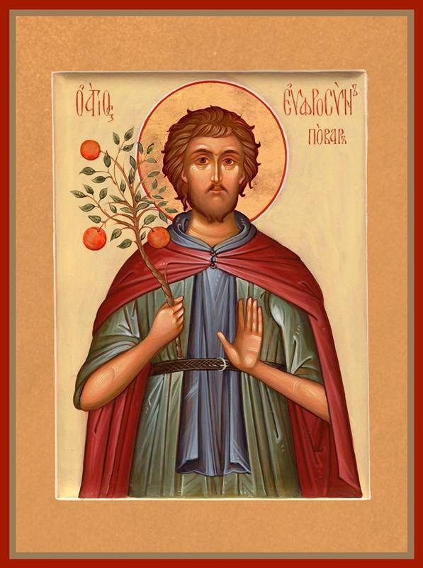 St Euphrosynos the Cook Icon (Canvas Print, 6 in)