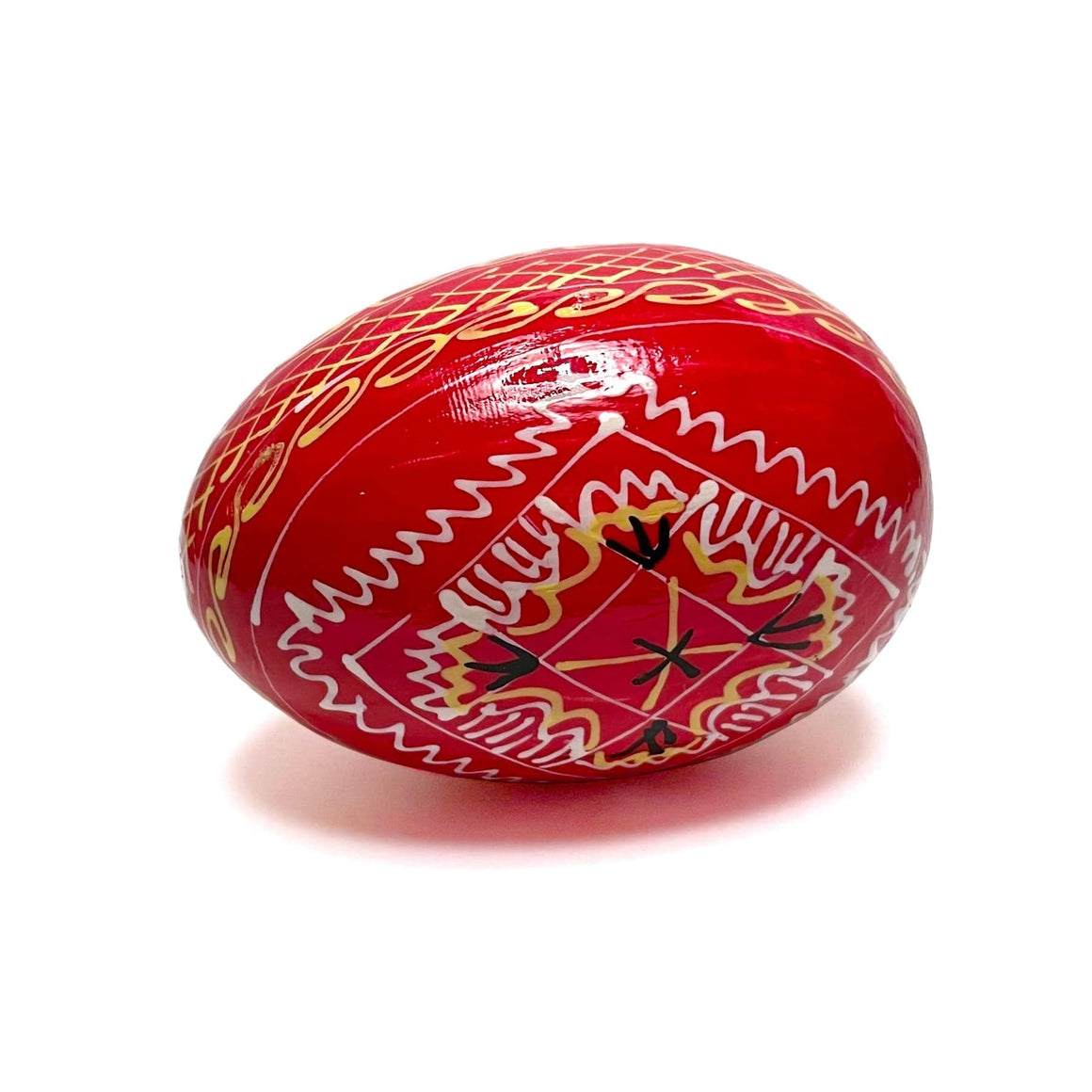 Wooden Easter Egg: Classic Red