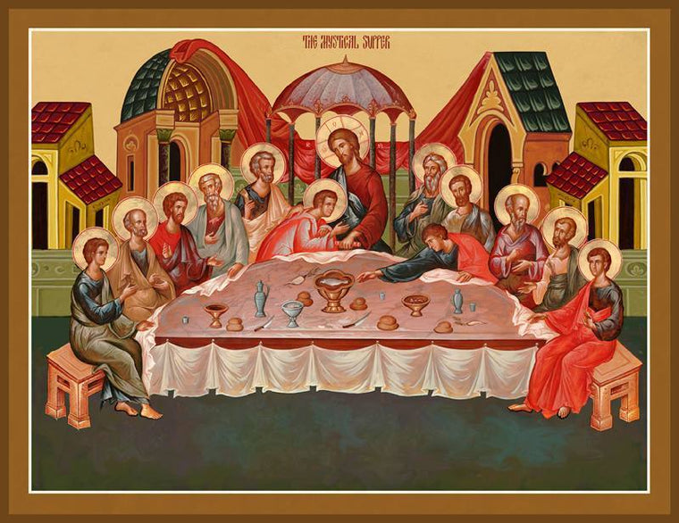 The Mystical Supper Icon (Canvas Print, 9 in)