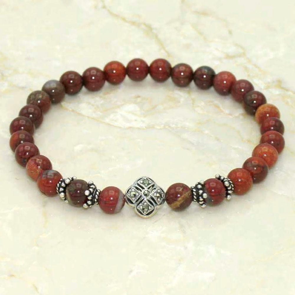 Prayer Bracelet: Semi-Precious Stone Apple Jasper