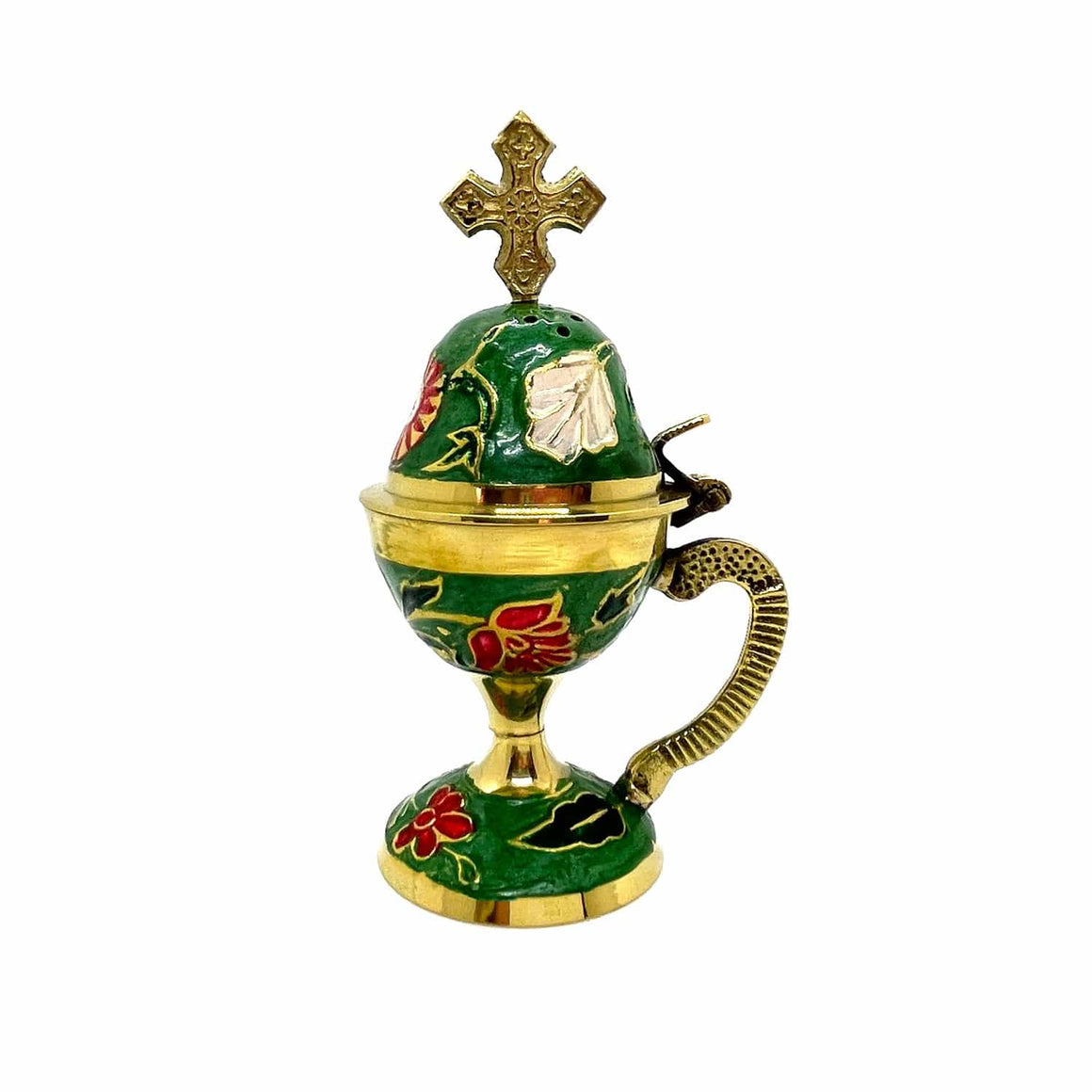 Home Censor, Brass Charcoal Burner: Green