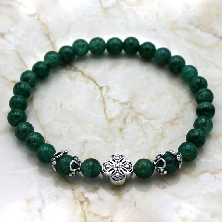 Prayer Bracelet: Semi-Precious Stone African Jade