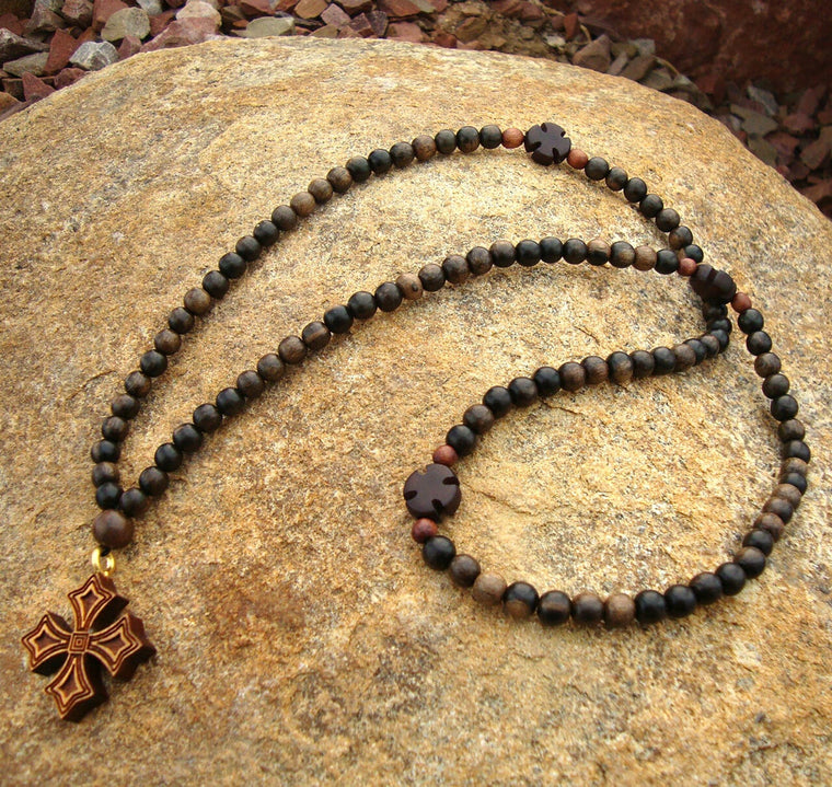 Prayer Rope: Tiger Ebony 100-Bead (6mm)