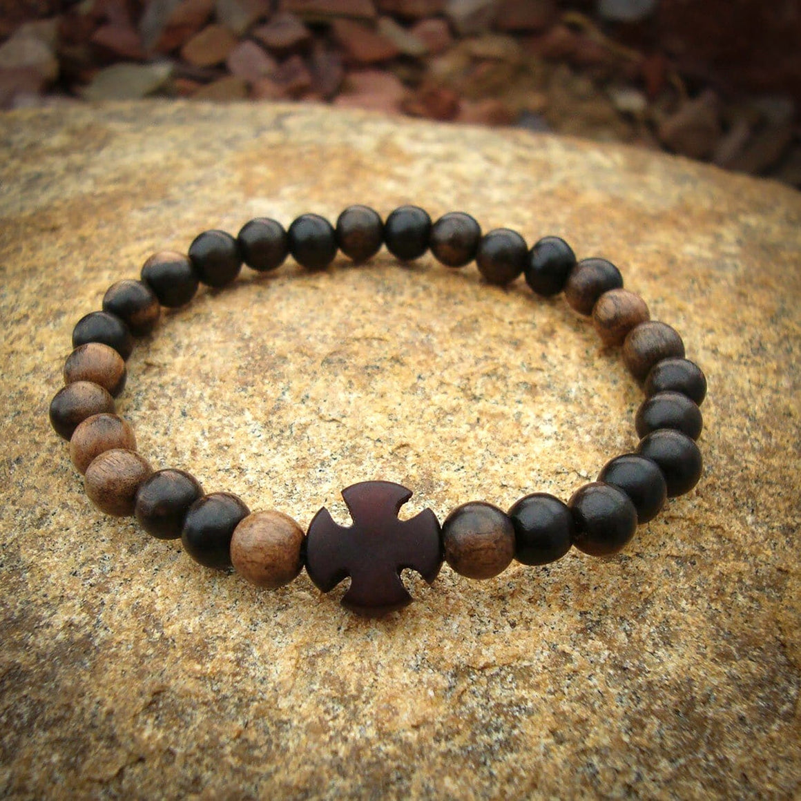 Prayer Bracelet: Tiger Ebony Wood, 6mm