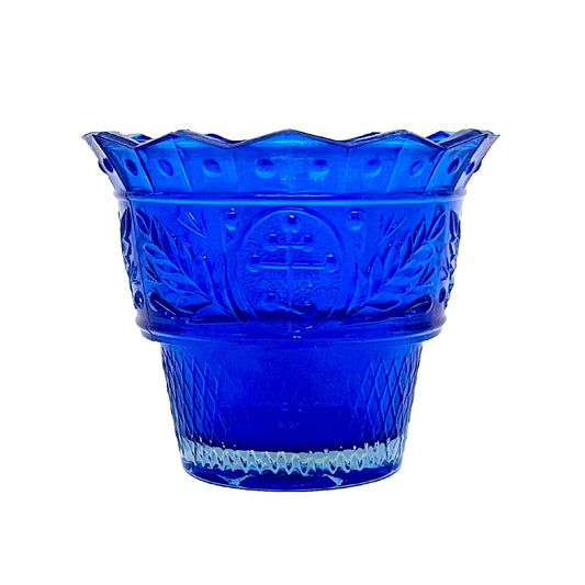 Vigil Lamp: Blue Cross
