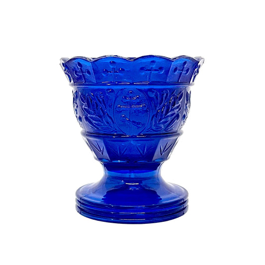 Ornate Vigil Lamp: Blue