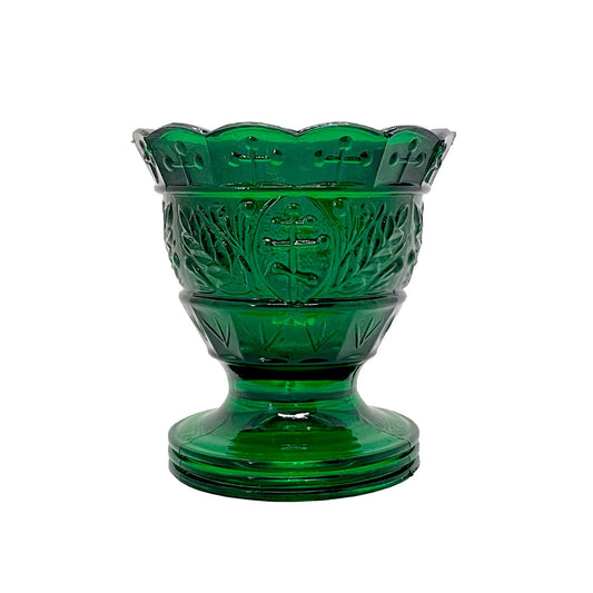 Ornate Vigil Lamp: Green